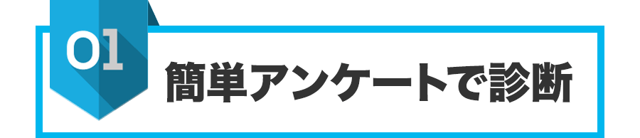 簡単アンケートで診断